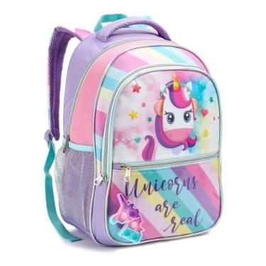 Imagem de Mochila Feminina C/ Alças Infantil Unicórnio - Denlex