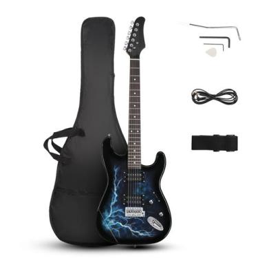 Imagem de Guitarra Elétrica Ktaxon Full Size 6 Cordas com Acessórios