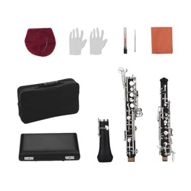 Imagem de menolana Instrumento Oboé de 22 teclas, instrumento de semiautomático e luvas de pano de limpeza com bolsa de transporte para iniciantes