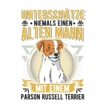 Imagem de Parson Russel Terrier Notizbuch: Parson Russell Terrier Alter Mann / 6x9 Zoll / 120 karierte Seiten Seiten