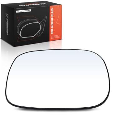Imagem de A-Premium Vidro espelhado não aquecido do lado esquerdo do motorista com placa de suporte - Compatível com Dodge Ram 1500 2005-2008, Ram 2500 2005-2009, Ram 3500 2005-2009 - Espelho plano retrovisor