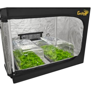 Imagem de Gorilla Clone Tent | Complete Reflective Hydroponic Grow Tent for Seedlings and Cloning Plants, with Windows, Double-Cinching Ducts, and Micro-Mesh Pre-Filters (24" x 24" x 32")