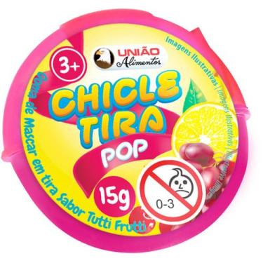 Imagem de kit 2 unidade Chiclete de tiras Pop 15g unidade - União