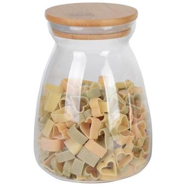 Imagem de Potes Herméticos Para Mantimentos Vidro Tampa Bambu 1l 28514 - Dynasty