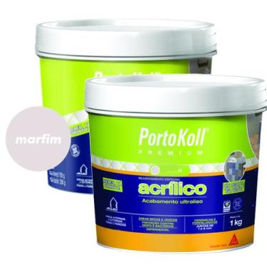 Imagem de Kit 2 Rejuntes Acrílico Flexível Premium 1Kg Portokoll