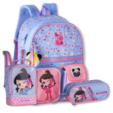 Imagem de Kit Escolar Infantil Mochila com Lancheira e Estojo Luluca-Feminino