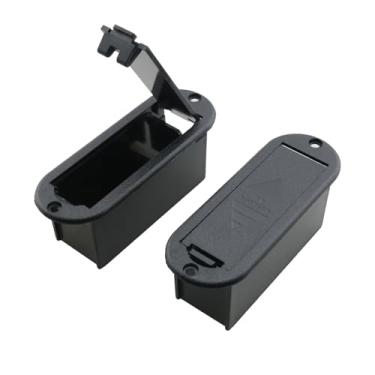 Imagem de TAODAN 4 peças 81 x 29 x 31 mm preto 9 V captador ativo suportes de bateria capa protetora capa protetora acessórios de guitarra pacote de bateria para captadores ativos de guitarra e baixo