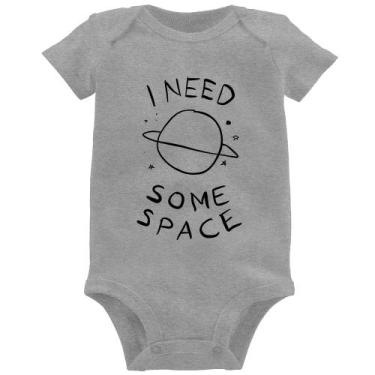 Imagem de Body Bebê I Need Some Space - Foca na Moda, Cinza, GG