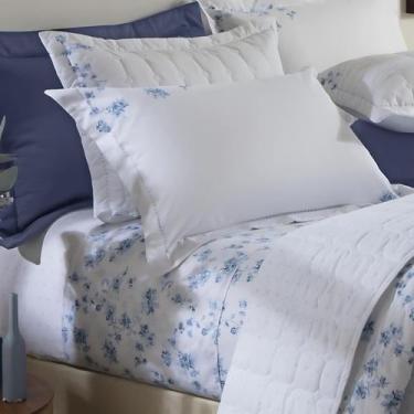 Imagem de Jogo de Cama Casal 200 Fios Kacyumara 04 Peças Vida Bela Azuri