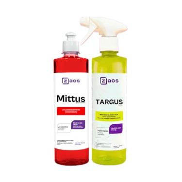 Imagem de Kit Targus Removedor de Piche e Cola 500ml + Mittus Shampoo Concentrado Automotivo 500ml Zacs