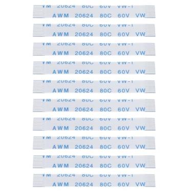 Imagem de The Lord of the Tools 10 pçs 8 pinos botão de reinicialização de energia cabo flexível compatível com PlayStation 2 compatível com PS2 Slim SCPH-70000 4x0,5 cm