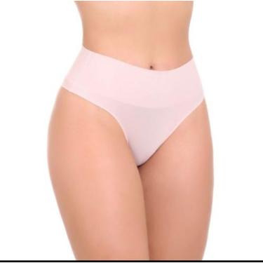 Imagem de Kit 6 Calcinhas Tanga Cós Alto 7CM Sem Costura Corte a Laser Não Marca