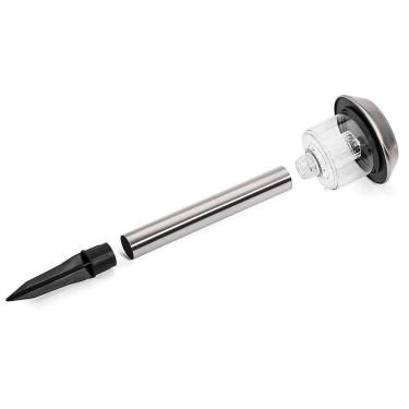 Imagem de Kit 4 Luminária Solar Luz De Led Jardim Inox Acrílico