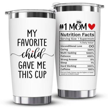 Imagem de ZAGKOO Presentes de Dia das Mães - Presentes para a Mãe da Filha, Filho, Marido - Presente para Mãe - Caneca de Café Mamãe My Favorite Child Gave Me This Cup - Ideia de Presente de Aniversário Dia das
