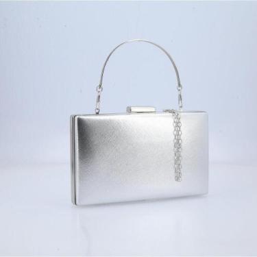 Imagem de Bolsa Festa Dourada com Alça Removível - BAUARTE, Prata
