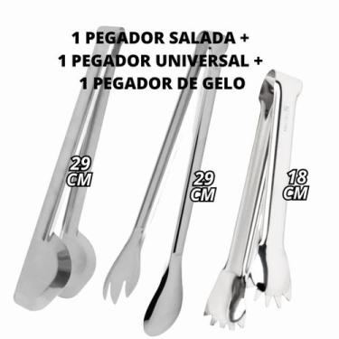 Imagem de Jogo Pegador Cabo Longo Universal Massa E Salada 29cm E Frios Gelo Ino