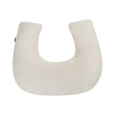 Imagem de Almofada Amamentação Apoio de Amamentar Premium Linho Bege - Batistela