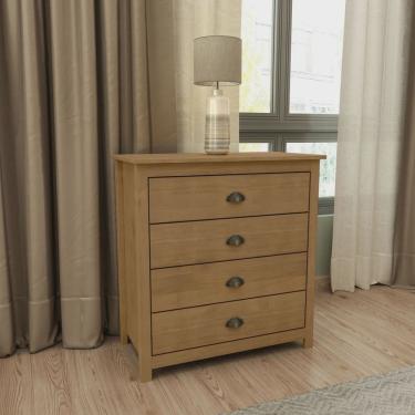 Imagem de Cômoda 4 Gavetas Madeira Maciça Topazio Freijó