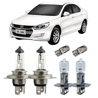 Imagem de Kit Completo Lâmpadas Halógenas Jac J2/J3 H4/H3 Farol Milha - Autovex 