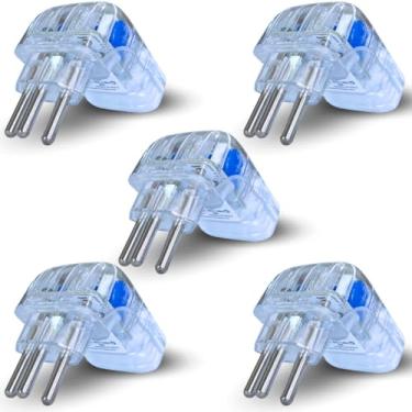 Imagem de Kit 5 Protetor Contra Raios Surtos Queda de Energia Dps Clamper Fit Pocket Eletrodomesticos 3 Pinos 20A