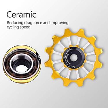 Imagem de Roda Guia do Rolamento de Cerâmica de Liga de Alumínio, Polia de Dieraleur Traseiro de Bicicleta Resistente Com Velocidade Mais Rápida para 7/8/9/10 de Bicicleta de Velocidade,