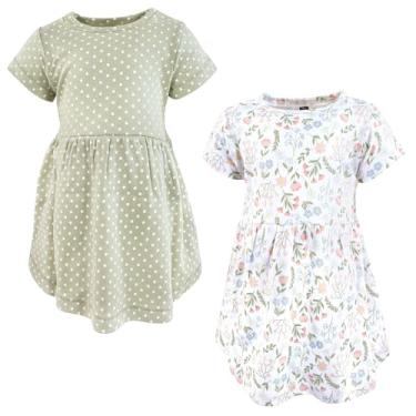 Imagem de Hudson Baby Vestidos de algodão para bebês e meninas, Flores silvestres pastel, 6-9 Meses