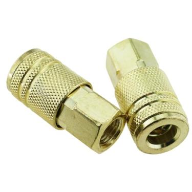 Imagem de TAODAN 2 peças de latão 1/4 polegada fêmea NTP acessórios industriais loja automotiva linha de ar acessório de conexão rápida compressor kit de reparo de mangueira para ferramenta pneumática