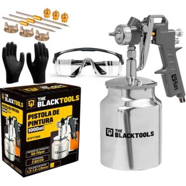 Imagem de Pistola Sucção The Black Tools Preta 1000ml + Luva + Óculos