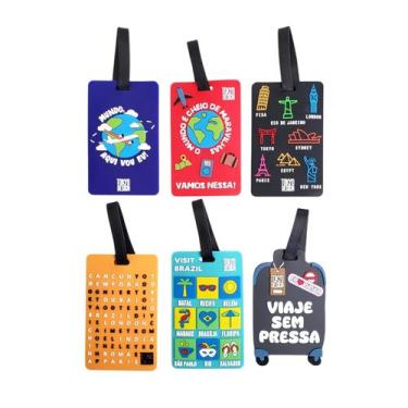 Imagem de Kit 6 Tag Identificador Mala Viagem Etiqueta Bagagem Mochila - MultiA,
