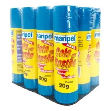 Imagem de 12 Cola Em Bastão Escolar 20 Grs Maripel Atacado