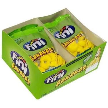 Imagem de Balas Fini Bananas Açucaradas 12un - Sabor Morango/Framboesa