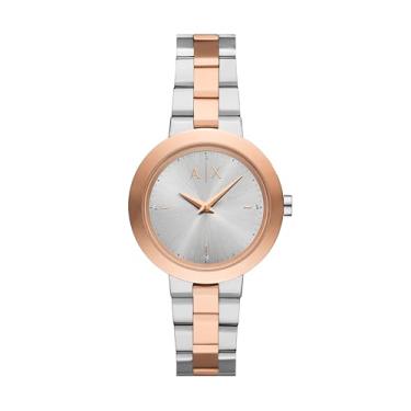 Imagem de Armani Exchange A|X Relógio feminino de aço inoxidável de dois ponteiros em dois tons, Prata/ouro rosa, Jackie
