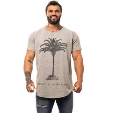 Imagem de Camiseta Longline Premium Masculina MXD Conceito Sunset At The Beach Palmeira-Masculino