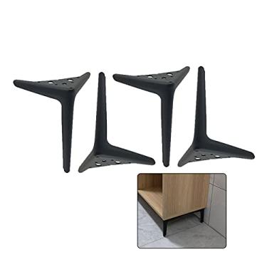 Imagem de Pernas de móveis, pernas de armário D, pernas de metal, pernas de substituição E, usadas para vários estilos de camas, poltronas, mesas de café, pernas de sofá/preto/25 cm/10 pol