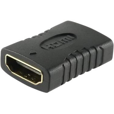 Imagem de Kit Com 2 Emenda Hdmi Conector Fêmea Gold Para Cabo Macho 1.4/2.0 Conector HDMI x HDMI Dourado