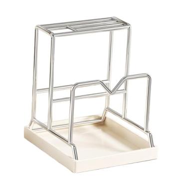 Imagem de WeiLaiKeQi Suporte para tábua de corte, suporte para escova de esponja, organizador de multiuso de metal, escorredor para armário de tábua de corte