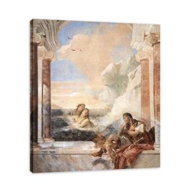 Imagem de Comfort Giovanni Battista Tiepolo Impressão em tela – Obra-prima rococó barroca, pintura escolar de Veneza, pintura a óleo decorativa para galeria doméstica 80 x 96 cm