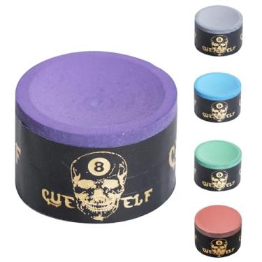Imagem de CUEELF Giz de piscina premium para tacos de bilhar giz de bilhar bastão de bilhar azul giz, verde, rosa, roxo ou cinza (roxo)