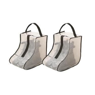 Imagem de Rikyo Conjuntos De Armazenamento Botas, Botas Curtas Portáteis E Altas Ou Bolsa Protetora, Sacos Pó Para Sapatos, Capas Sapatos Viagem, Capa Transparente, Organizadores Embalagem Tênis Adultos (Bord