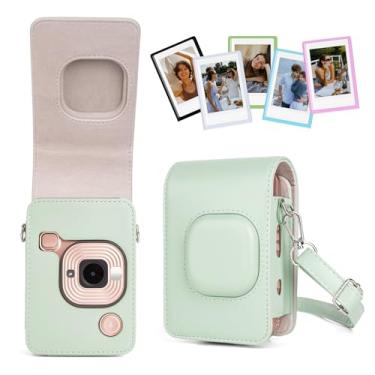 Imagem de HIYQIN Capa Protetora Para Câmera Mini Liplay, Compatível Com Fujifilm Instax Porta-Retratos Magnéticos Bolsa Instantânea Híbrida - Verde Matcha