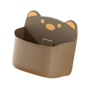 Imagem de Ｂｅｓｇａ Organizador de parede de cozinha, caixa de armazenamento, suporte de pia com adesivo ou escorredor de mesa, cesto suspenso para dormitório de, Marrom 15.9x8.5x14.8cm