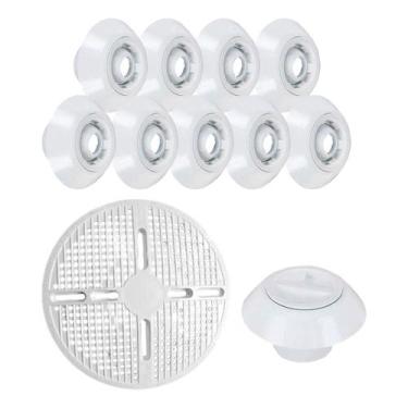 Imagem de Kit 9 Retorno + Aspiração + Tampa Ralo 20x20 Alvenaria 50mm - NoBrand