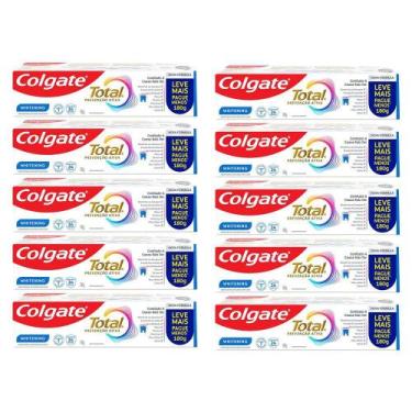 Imagem de Kit 10 Creme Dental Colgate Total Whitening 180g
