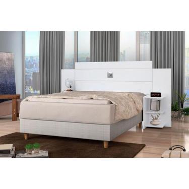 Imagem de Cabeceira de cama box J&A Móveis Acapulco 228cm x 110cm branca