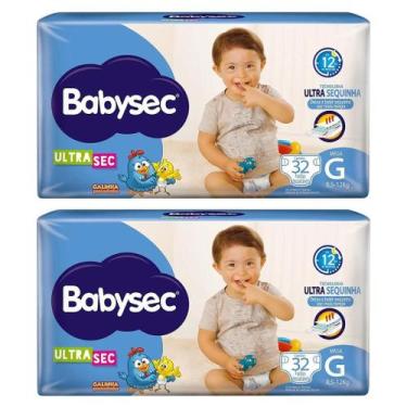 Imagem de KIT 2 Fraldas BabySec Ultra Mega Tamanho G 32 Unidades