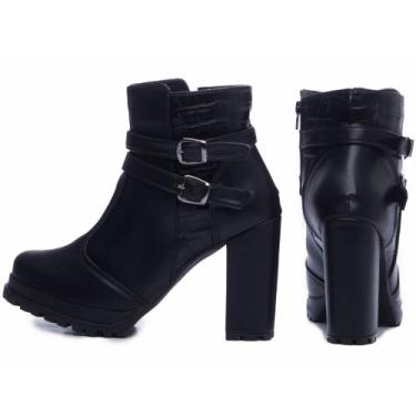 Imagem de Bota Cano Curto Feminina Preta Torricela - Torricella, Preto, 37
