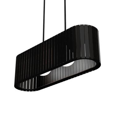 Imagem de Luminária Pendente Belvedere Modelo Ripado - Preta