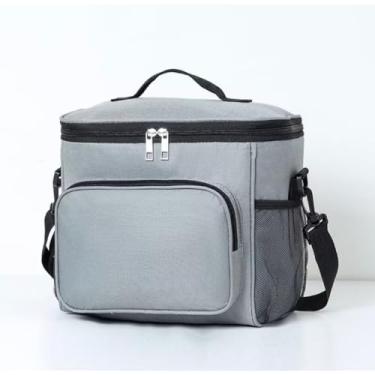 Imagem de Bolsa Térmica Grande E Portátil Para Marmita Com Alça Ideal Para O Uso Diário(CB-5 Cinza)