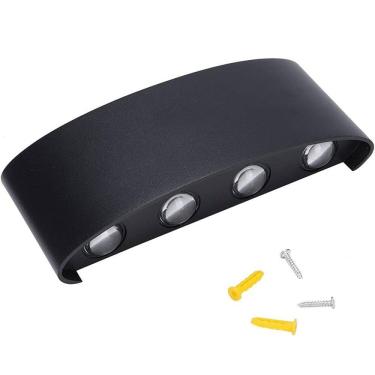 Imagem de Arandela Luminaria Parede 8w 8 Fachos Luz Iluminaçao Residencial Comercial Casa Predio Garagem Varanda Jardim