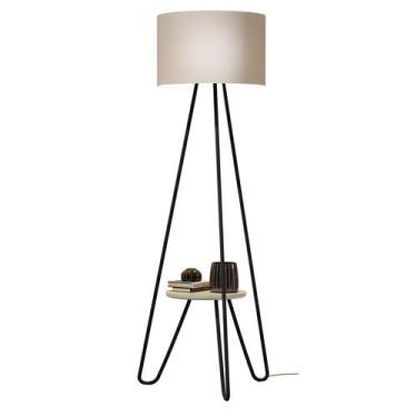 Imagem de Luminaria De Chão Para Sala Estilo Industrial Com Prateleira - Aprire 